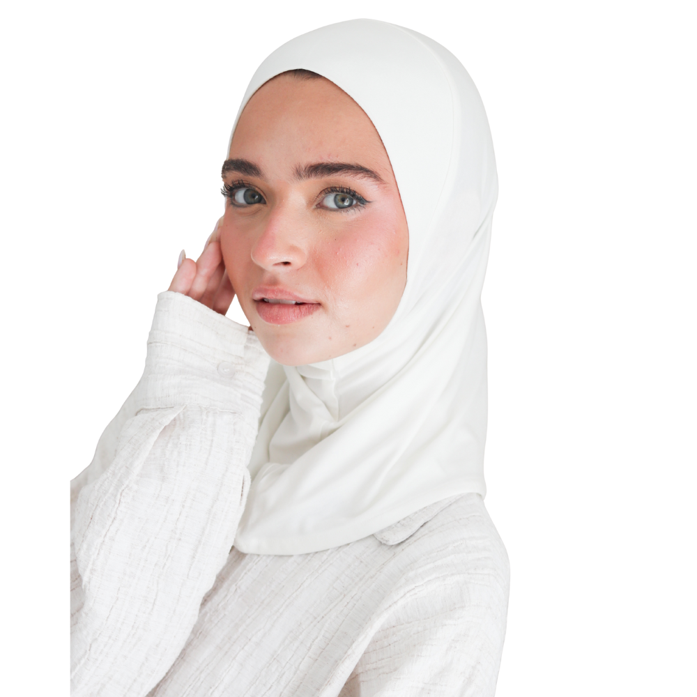 حجاب قطن قطعة واحدة قصير ALTOBEH - ثبات تام بدون دبابيس.