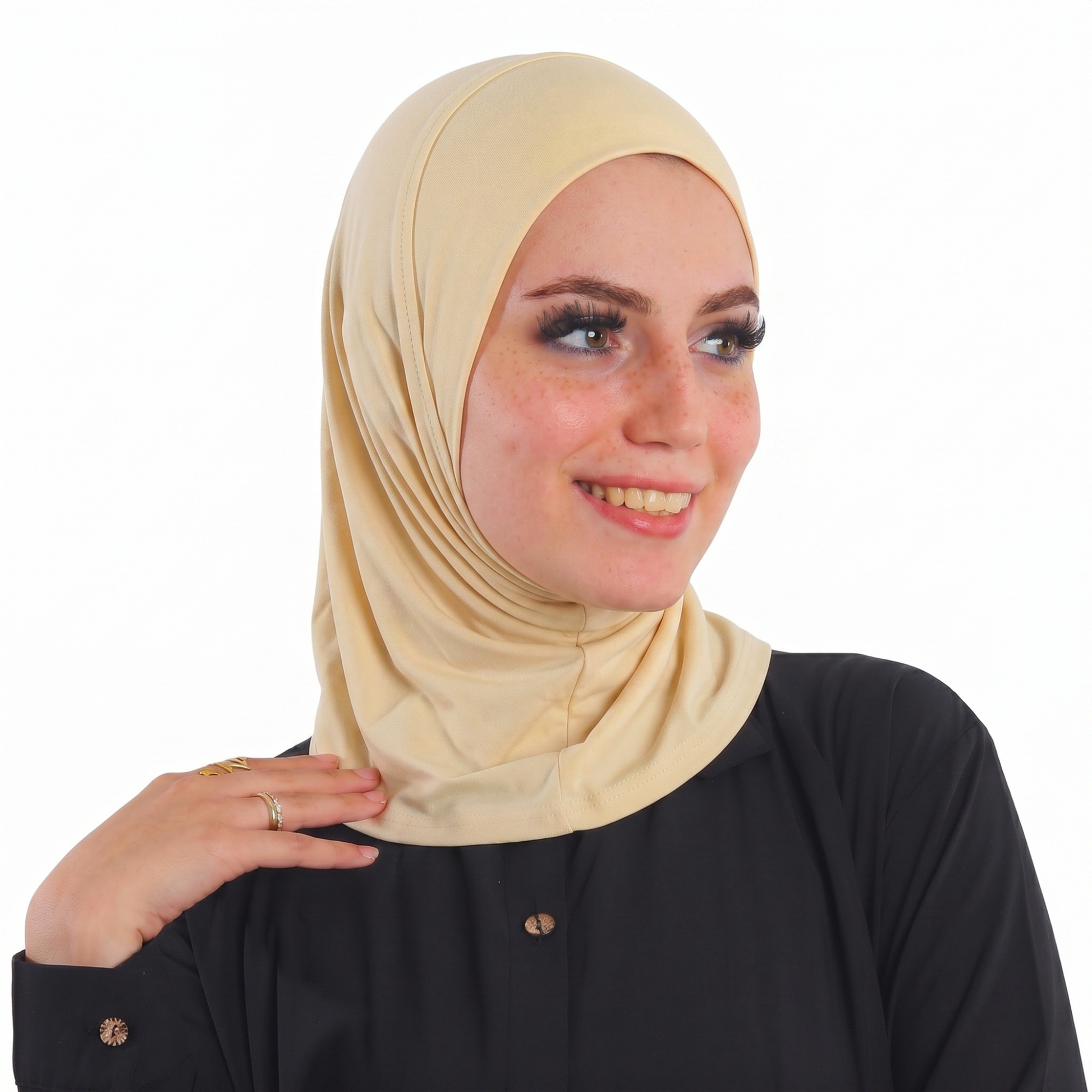 حجاب ليكرا قطعة واحدة قصير تصميم مريح وأنيق لثبات مثالي بدون دبابيس - متجر التوبة