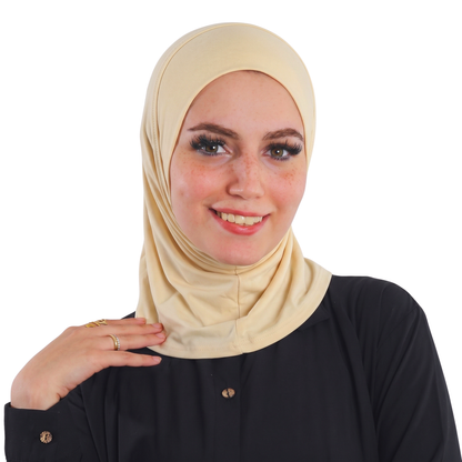 حجاب ليكرا قطعة واحدة قصير تصميم مريح وأنيق لثبات مثالي بدون دبابيس - متجر التوبة