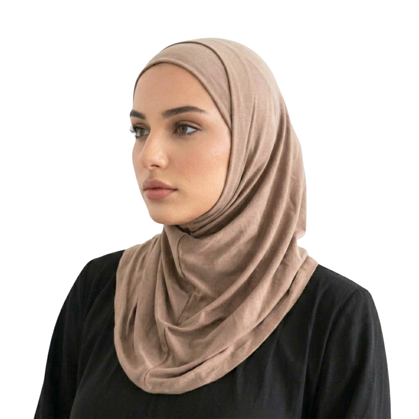 حجاب قطعتين سوري ليكرا  ALTOBEH - ثبات تام بدون دبابيس وخامة مرنة ومريحة.