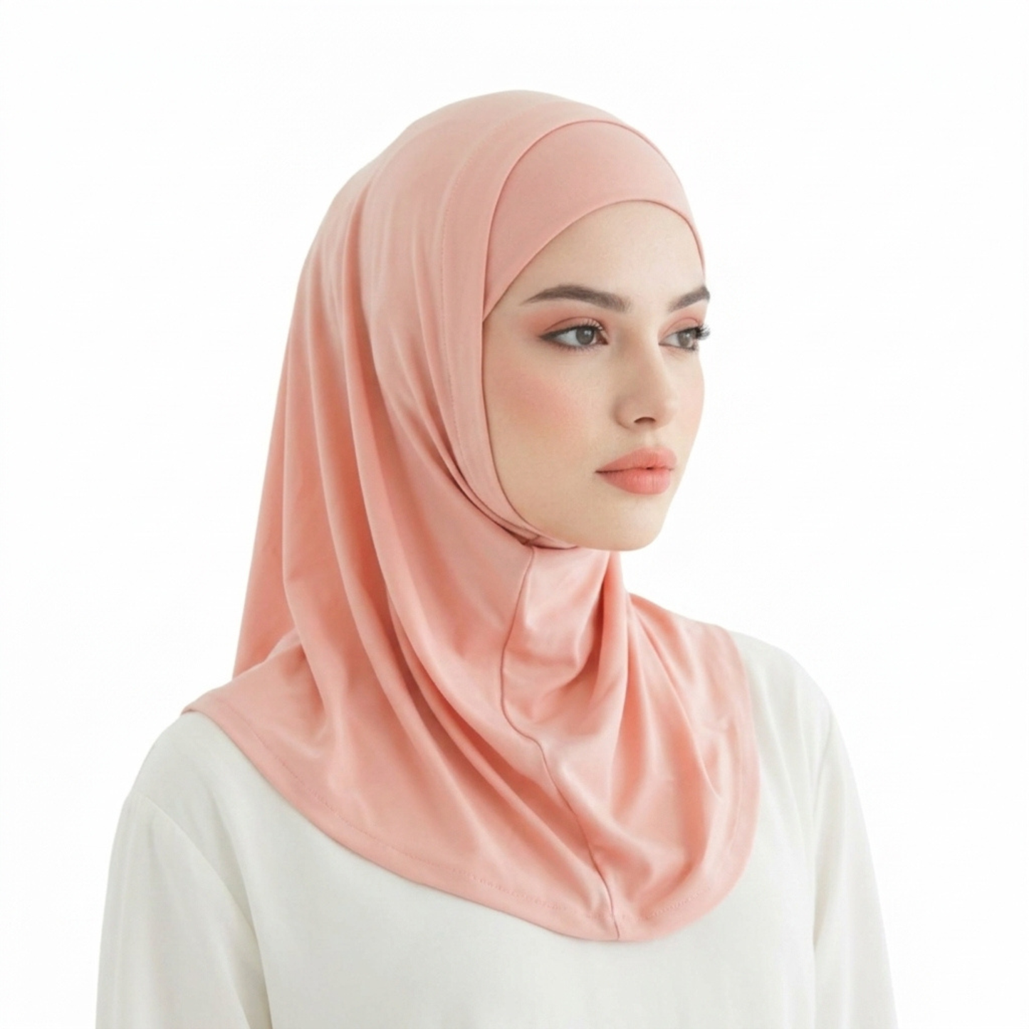 حجاب قطعتين سوري ليكرا  ALTOBEH - ثبات تام بدون دبابيس وخامة مرنة ومريحة.