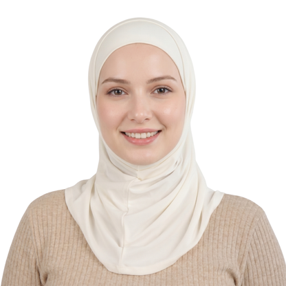 حجاب قطعتين سوري ليكرا  ALTOBEH - ثبات تام بدون دبابيس وخامة مرنة ومريحة.