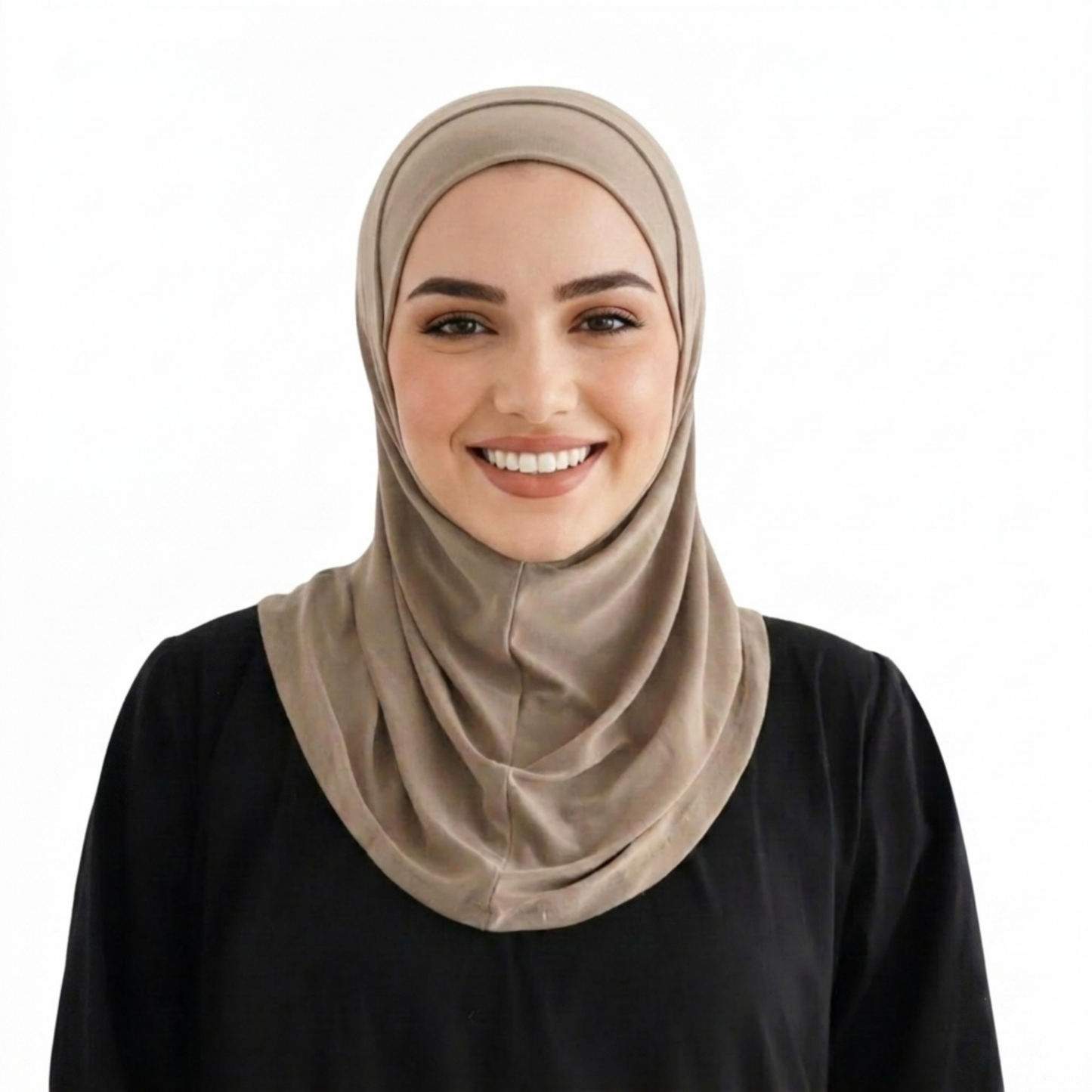 حجاب قطعتين سوري ليكرا  ALTOBEH - ثبات تام بدون دبابيس وخامة مرنة ومريحة.