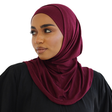 حجاب زودياك قطعتين سوري لون بورغندي ALTOBEH - خامة زودياك العملية.