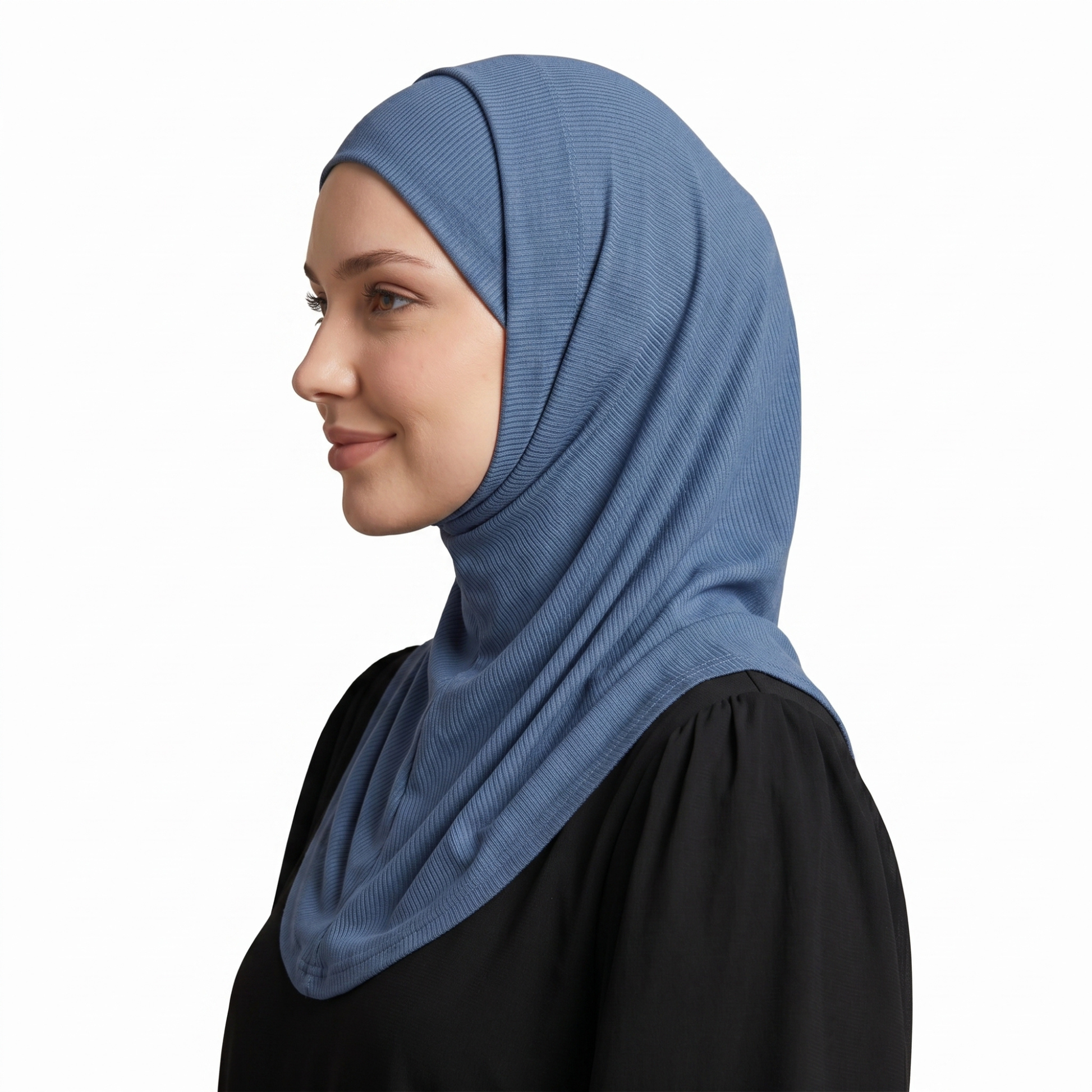 حجاب زودياك قطعتين سوري لون جينز ALTOBEH - ثبات فائق بدون دبابيس.