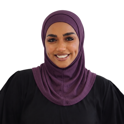 حجاب زودياك قطعتين سوري لون Purple ALTOBEH - ثبات فائق بدون دبابيس.