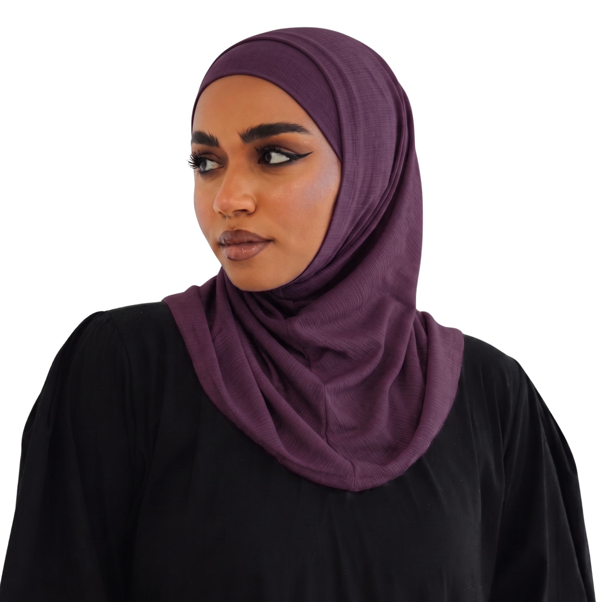 حجاب زودياك قطعتين سوري لون Purple ALTOBEH - ثبات فائق بدون دبابيس.