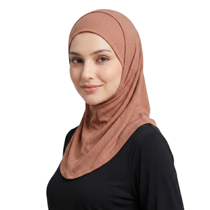 حجاب زودياك قطعتين سوري لون توفي ALTOBEH - ثبات فائق بدون دبابيس.