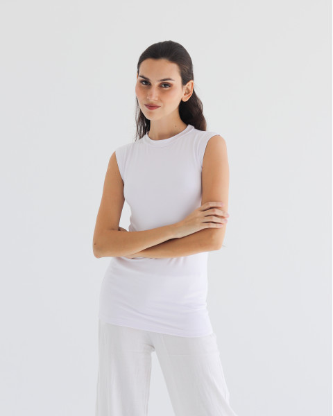 بودي قطن كت طبقتين – لون أبيض 