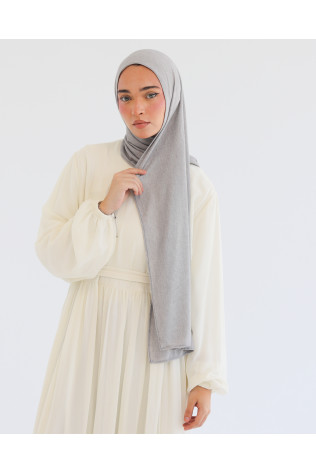 Luna Veil Hijab -  Light Grey  