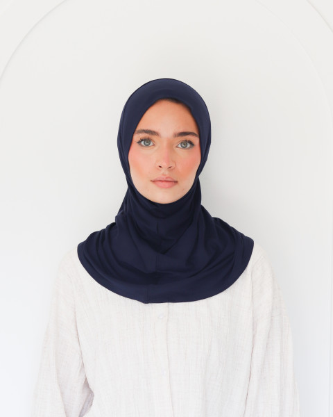 حجاب قطن قطعة واحدة – لون كحلي 