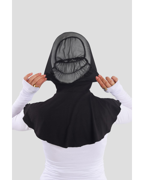 بونية رقبة تول لون أسود
