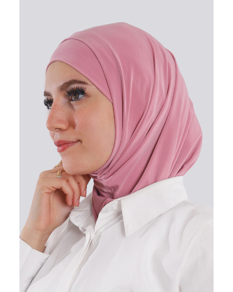 حجاب ليكرا سوري قطعتين لون كشمير غامق