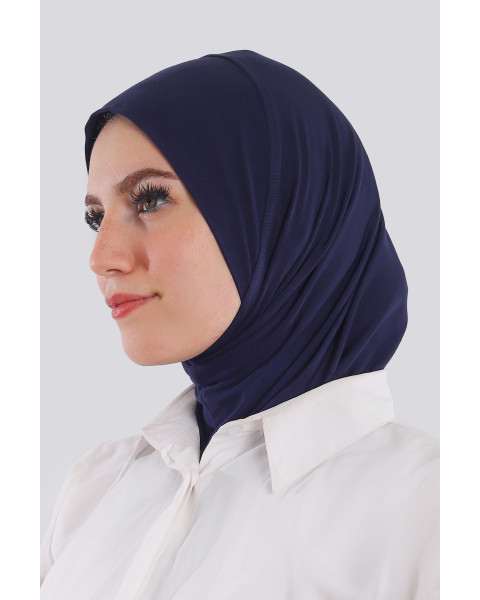 حجاب قطن قطعة واحدة لون كحلي
