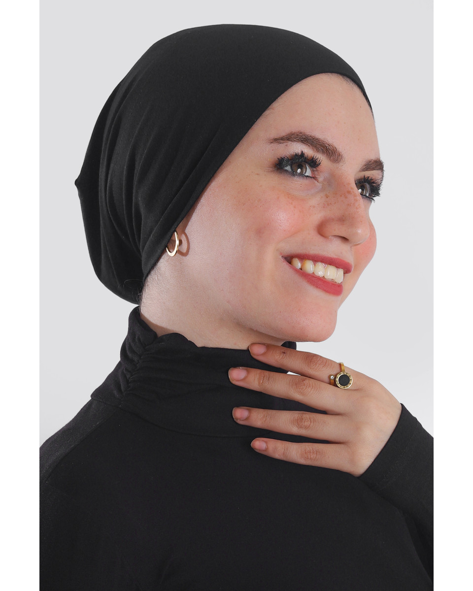 بندانة قطن سوري مقفولة لون أسود