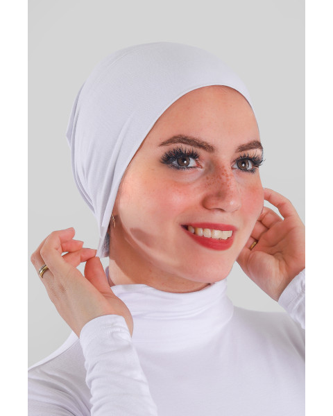 بندانة قطن سوري مقفولة لون أبيض 