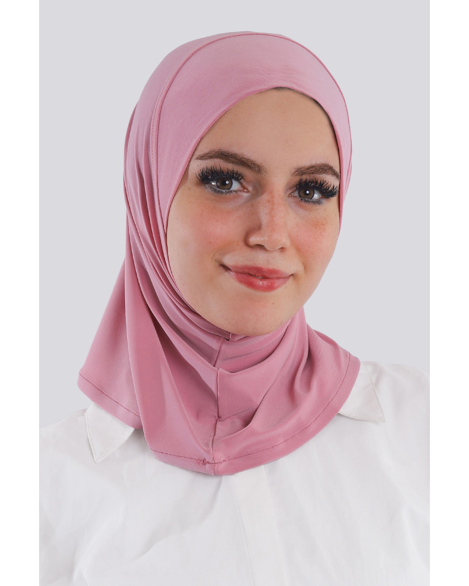 حجاب ليكرا قطعة واحدة صغير لون كشمير غامق